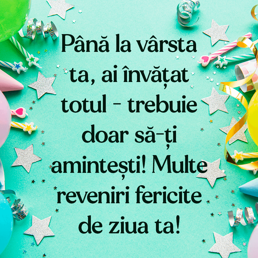 Felicitări virtuale de la mulți ani