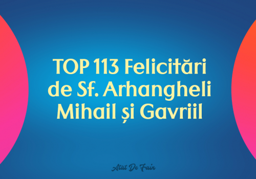La mulți ani de Sf. Mihail și Gavriil