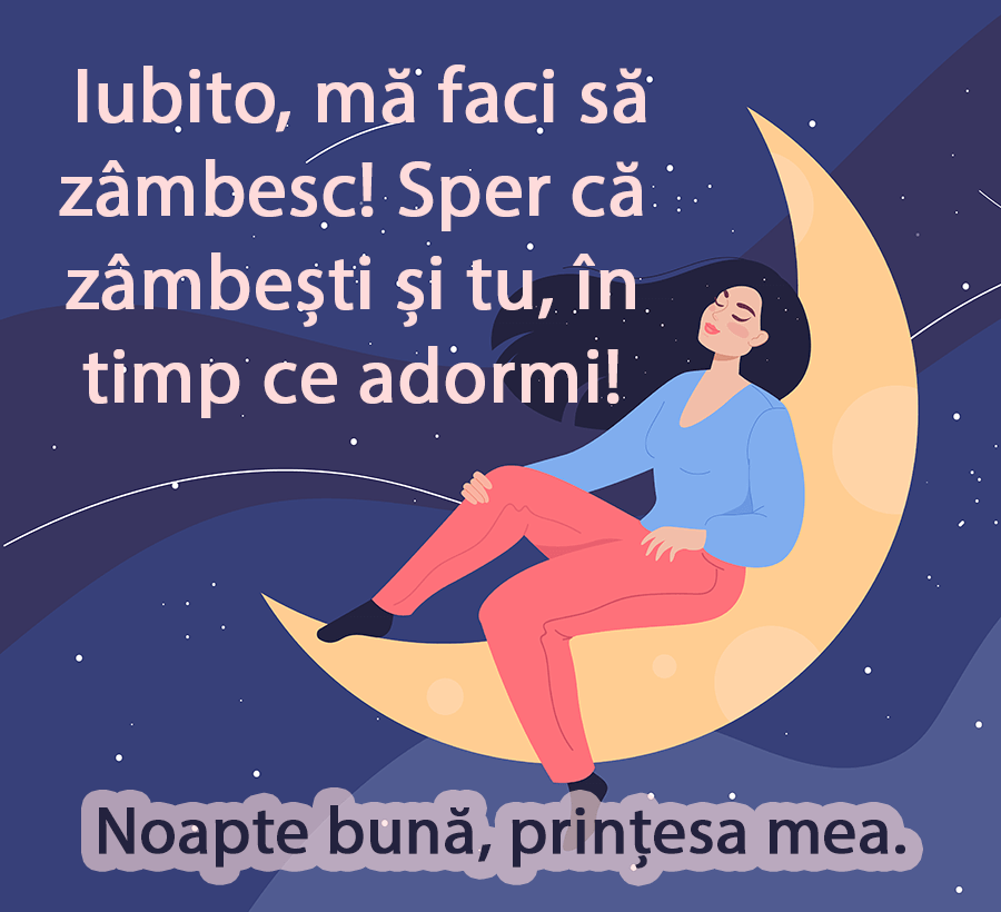 Mesaj de Noapte Bună și de Dragoste pentru Iubita Mea