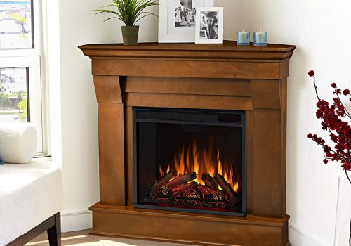 Șemineu electric pe colț