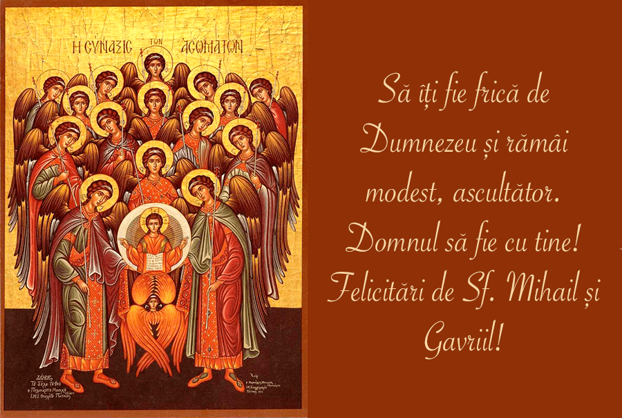 Urări de Sf. Mihail și Gavriil pentru Facebook